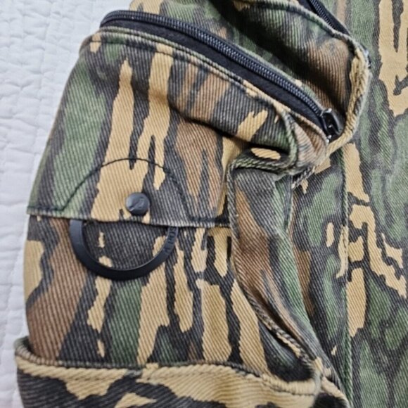 Staple Camo Cargo Utility Tactical Pants Men's 42x32 Green 9 Pockets Zipper EUC - Picture 5 of 16